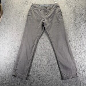 Wallin & Bros Pant Mens 30x30 Gray Cotton Chino Straight Stretch Business Career